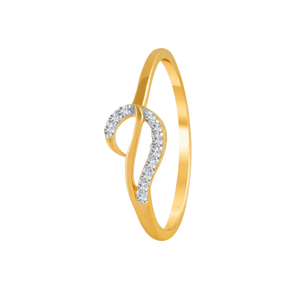 14KT (585) Yellow Gold And Diamond Ring For Women