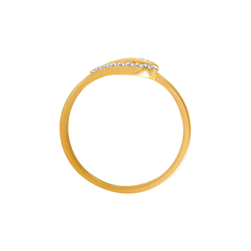 14KT (585) Yellow Gold And Diamond Ring For Women - Image 3