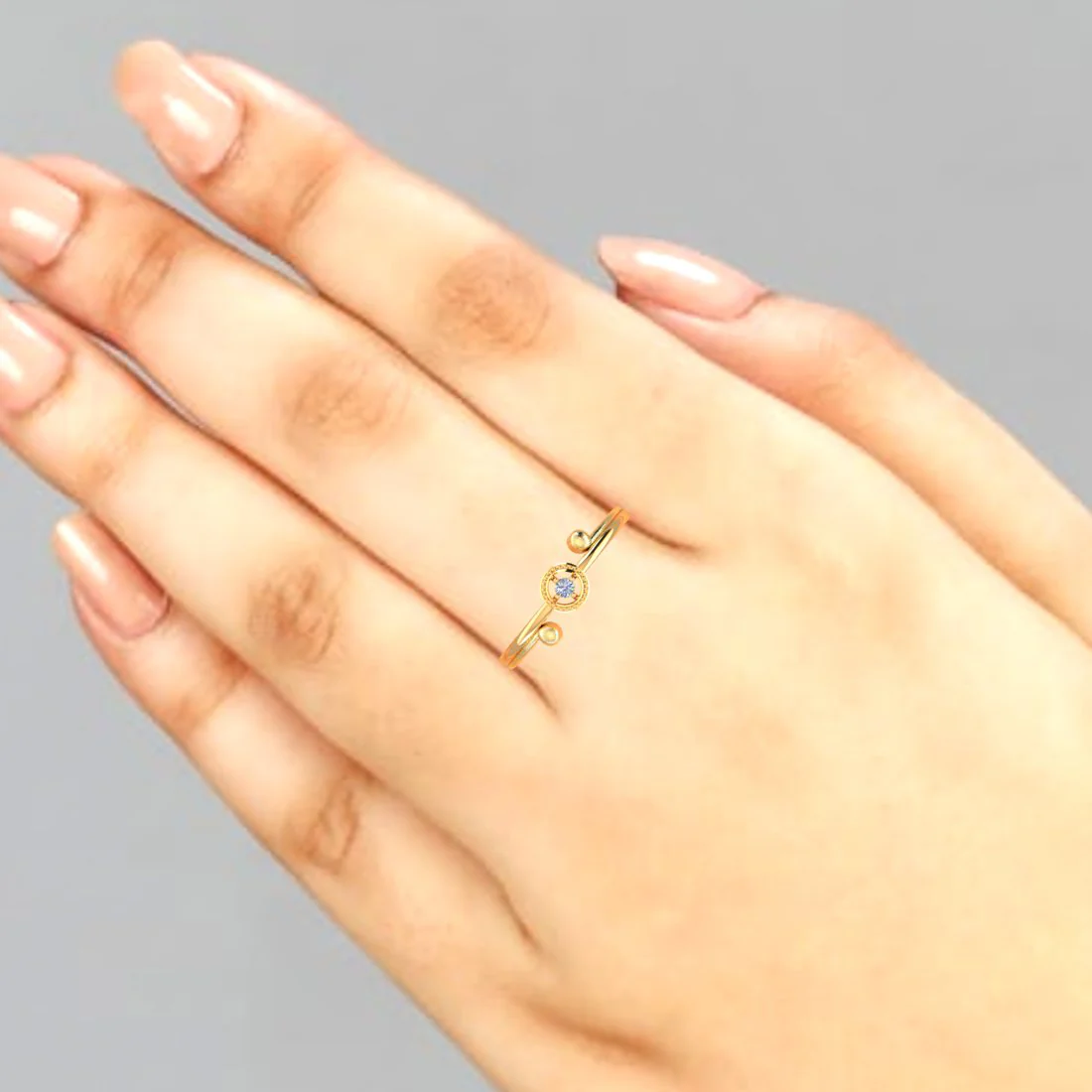 14KT (585) Yellow Gold and Diamond Ring for Women - Image 4