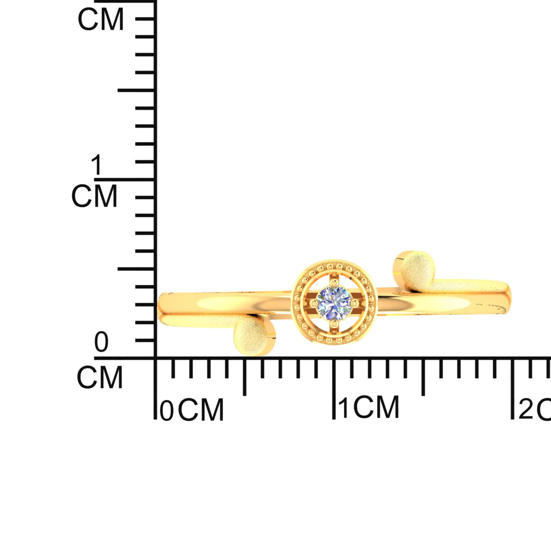 14KT (585) Yellow Gold and Diamond Ring for Women - Image 5