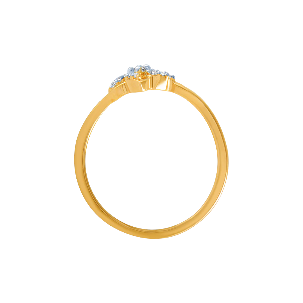 14KT (585) Yellow Gold And Diamond Ring For Women - Image 3
