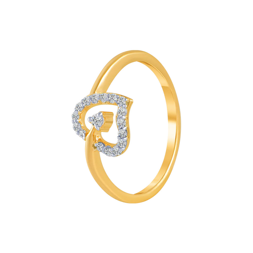 14KT (585) Yellow Gold And Diamond Ring For Women - Image 2