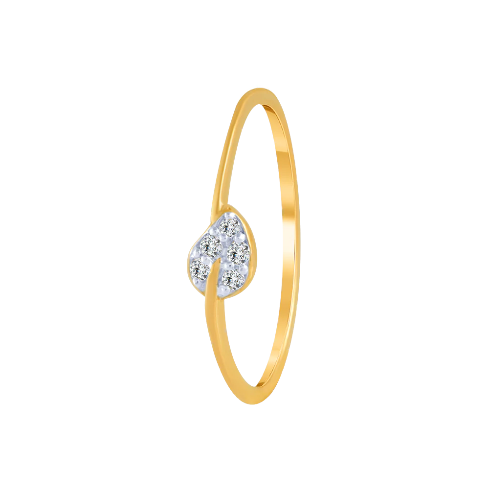 14KT (585) Yellow Gold And Diamond Ring For Women