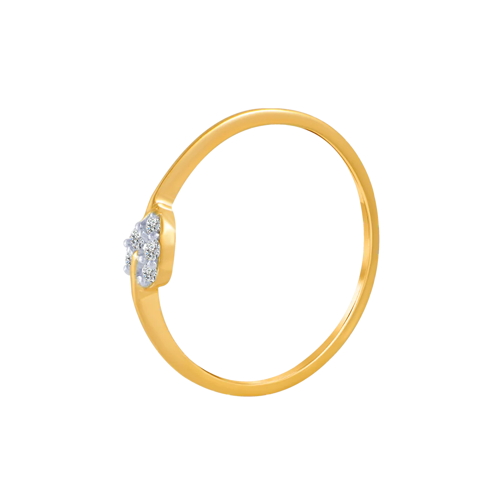 14KT (585) Yellow Gold And Diamond Ring For Women - Image 2