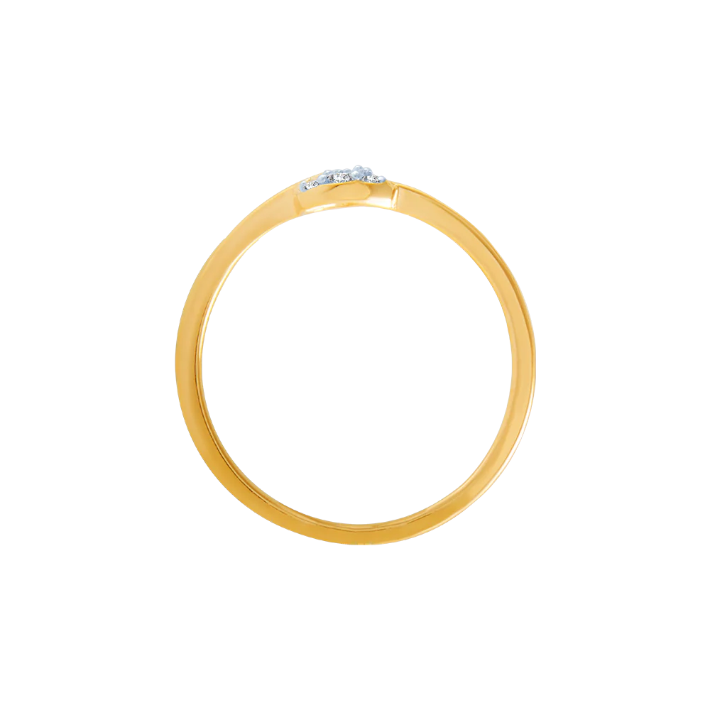 14KT (585) Yellow Gold And Diamond Ring For Women - Image 3