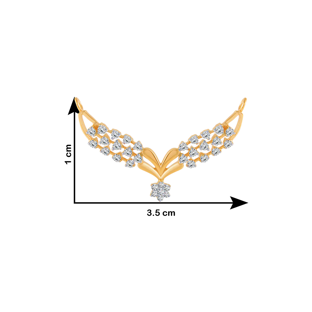 14KT (585) Yellow Gold And Solitaire Pendant For Women - Image 4