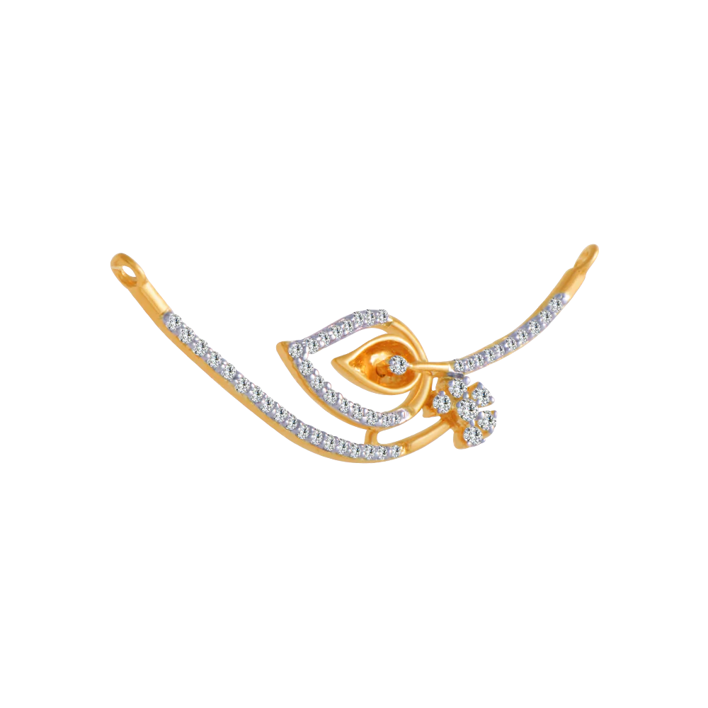 14KT (585) Yellow Gold And Solitaire Pendant For Women - Image 3