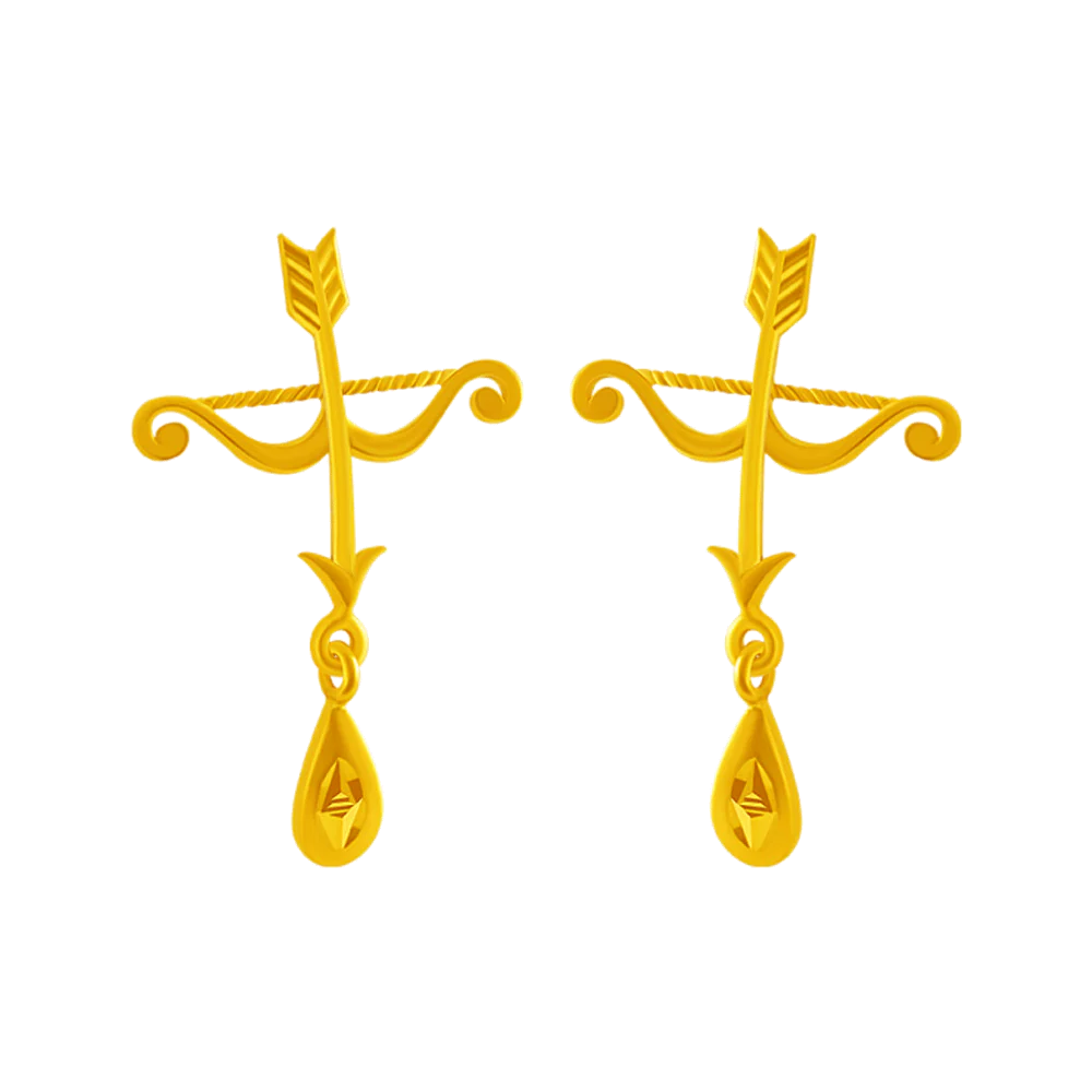 14KT (585) Yellow Gold Clip-on Earrings For Women