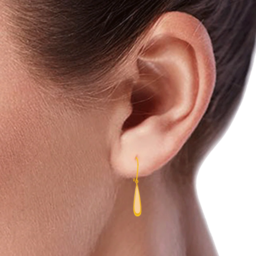 14KT (585) Yellow Gold Clip-on Earrings For Women - Image 2