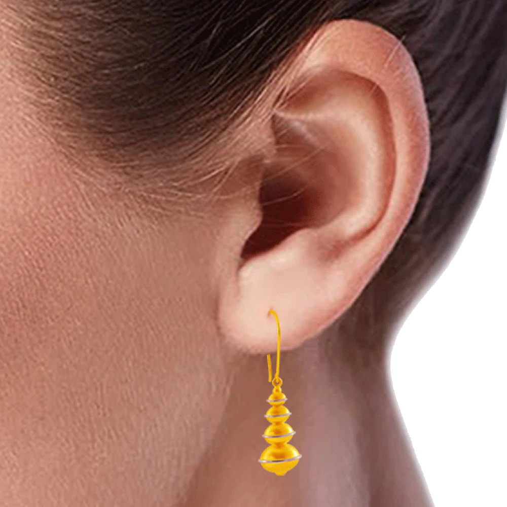 14KT (585) Yellow Gold Clip-on Earrings For Women - Image 2
