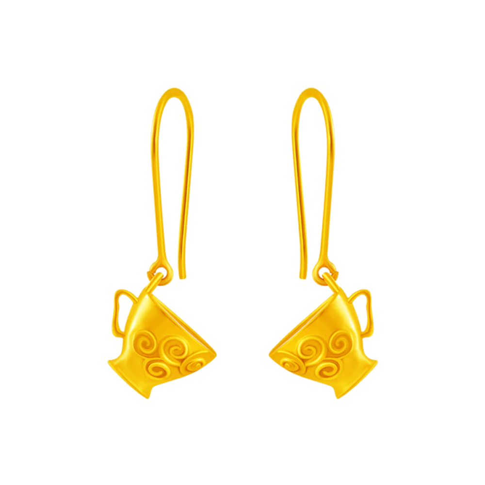 14KT (585) Yellow Gold Clip-on Earrings For Women