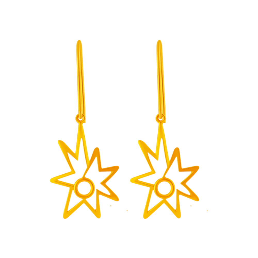 14KT (585) Yellow Gold Clip-on Earrings For Women