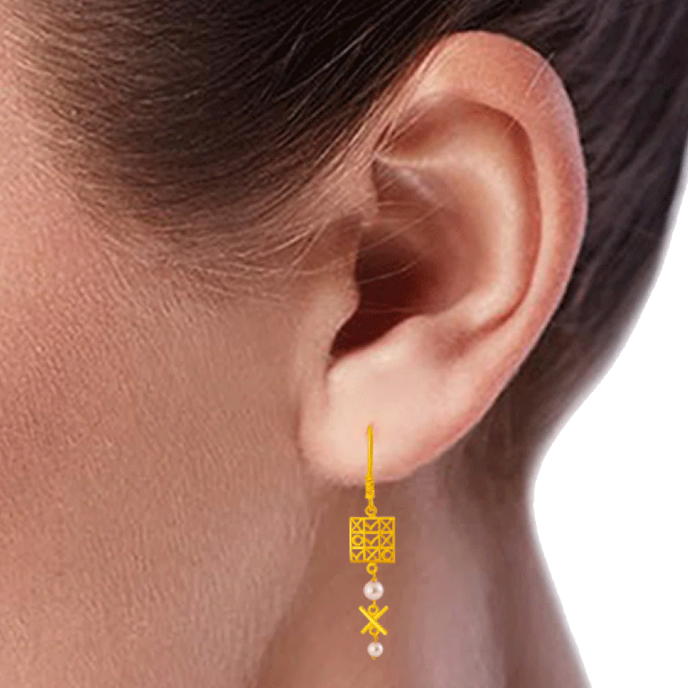 14KT (585) Yellow Gold Clip-on Earrings For Women - Image 2