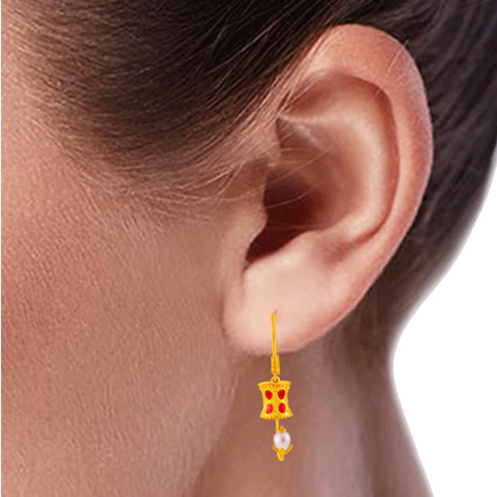 14KT (585) Yellow Gold Clip-on Earrings For Women - Image 2