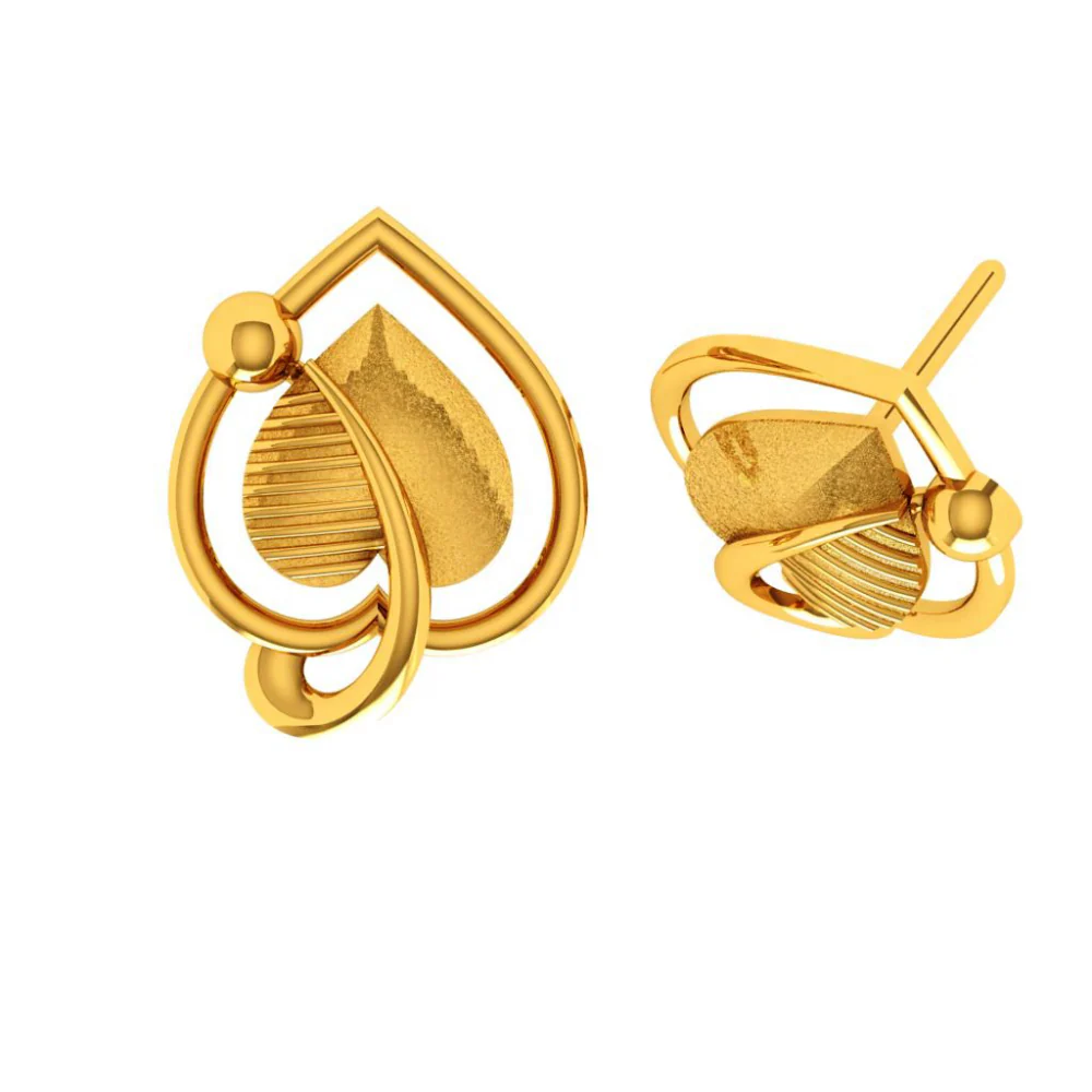 14KT (585) Yellow Gold Earring For Woman - Image 7