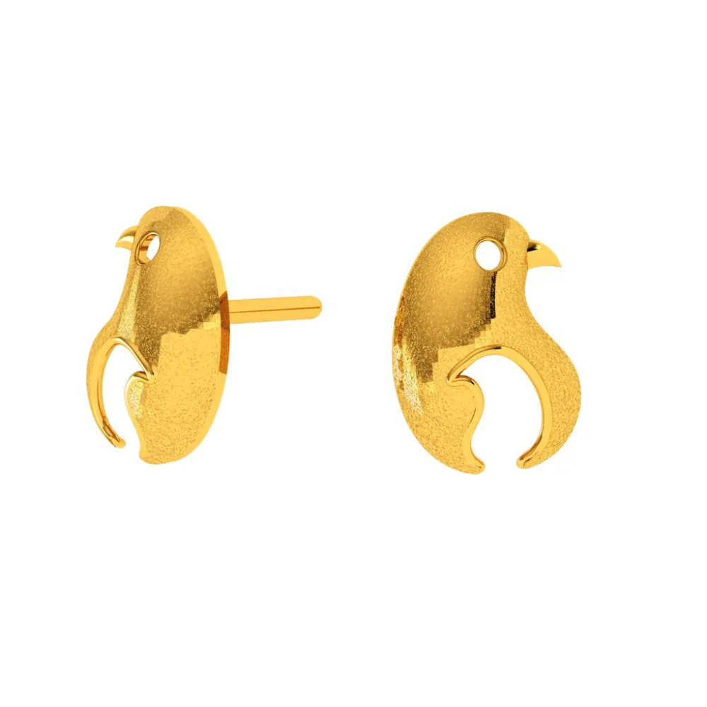 14KT (585) Yellow Gold Earring For Woman - Image 6