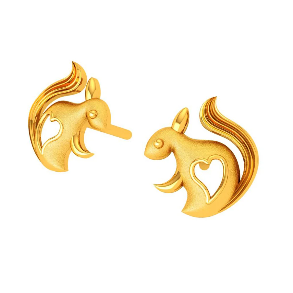 14KT (585) Yellow Gold Earring For Woman - Image 6