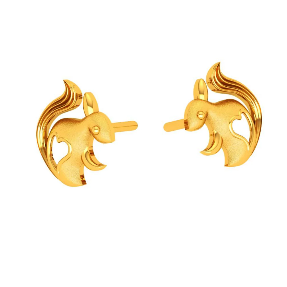 14KT (585) Yellow Gold Earring For Woman - Image 7