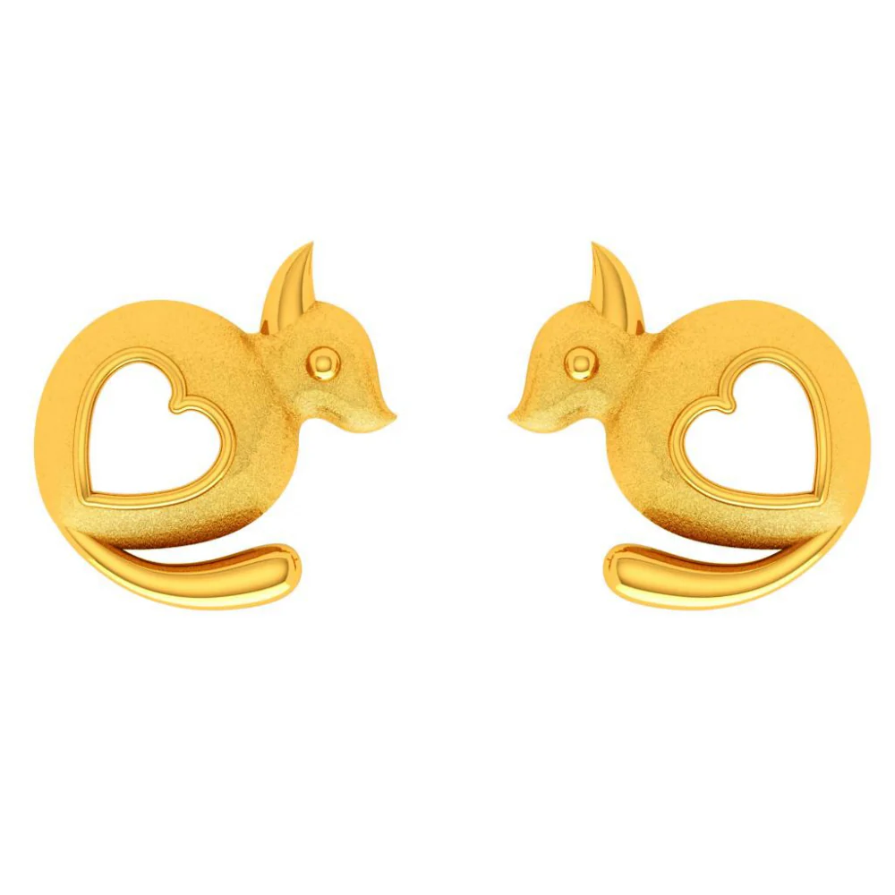 14KT (585) Yellow Gold Earring For Woman