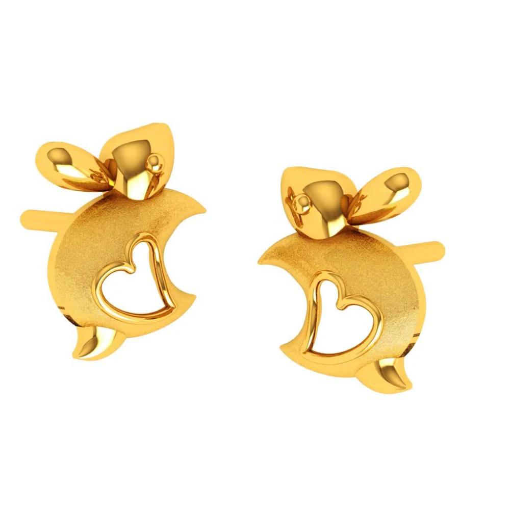 14KT (585) Yellow Gold Earring For Woman - Image 5