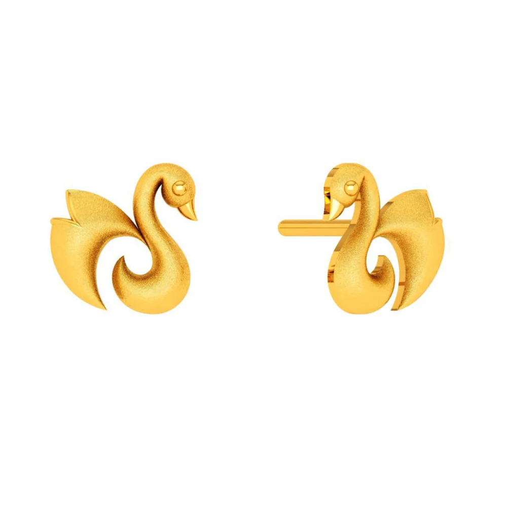 14KT (585) Yellow Gold Earring For Woman - Image 2