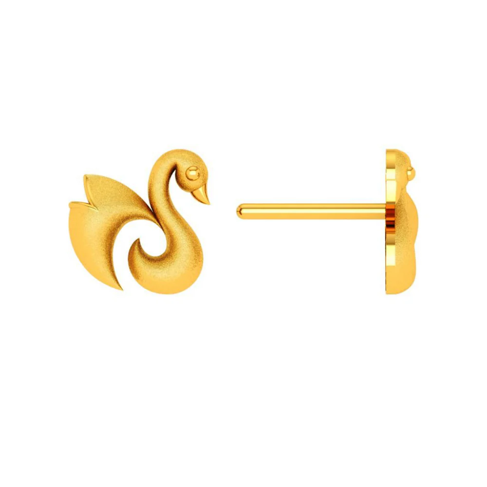 14KT (585) Yellow Gold Earring For Woman - Image 3