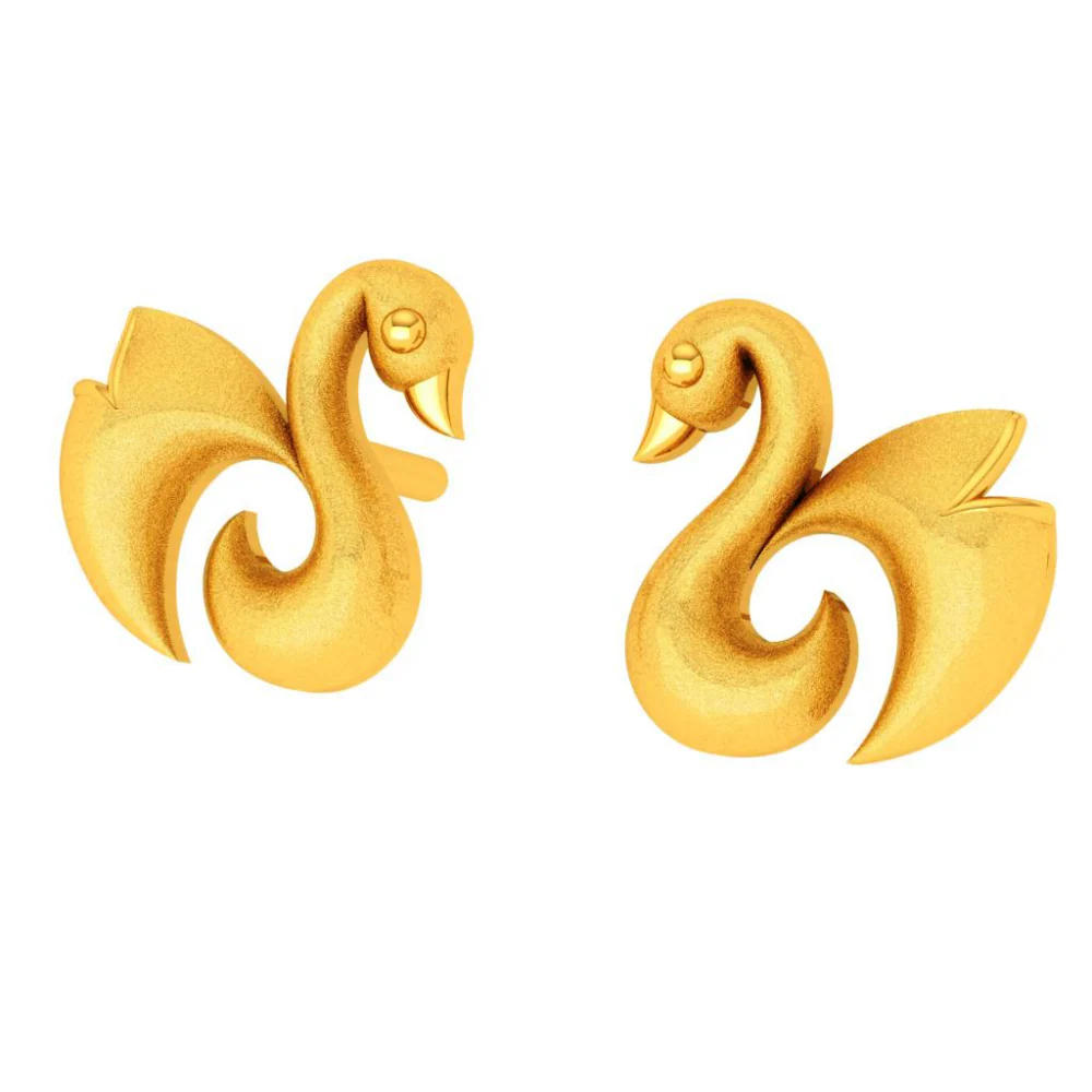 14KT (585) Yellow Gold Earring For Woman - Image 4