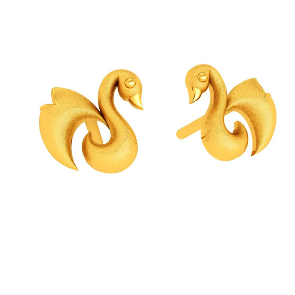 14KT (585) Yellow Gold Earring For Woman - Image 6