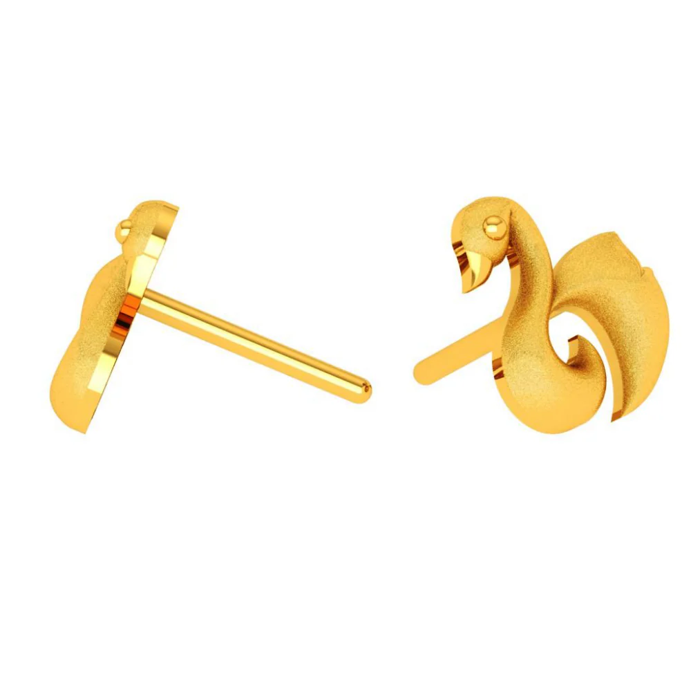 14KT (585) Yellow Gold Earring For Woman - Image 7