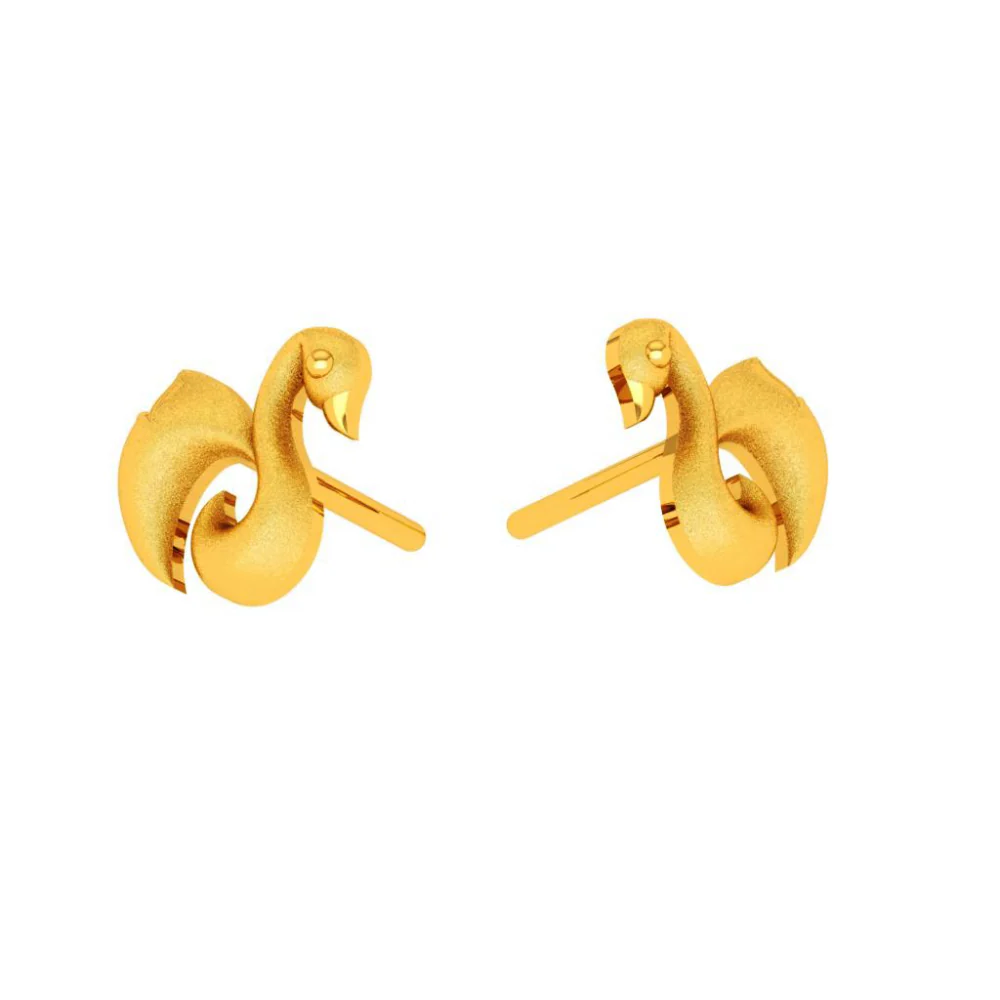 14KT (585) Yellow Gold Earring For Woman - Image 8