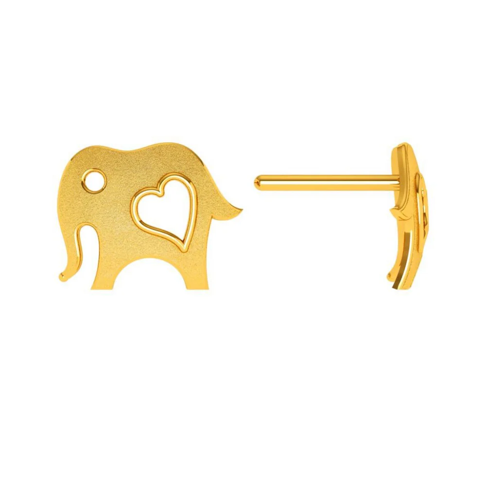 14KT (585) Yellow Gold Earring For Woman - Image 3