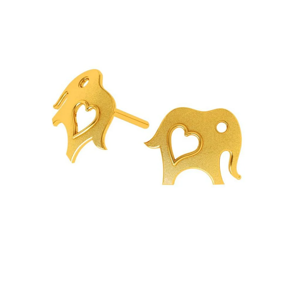 14KT (585) Yellow Gold Earring For Woman - Image 6