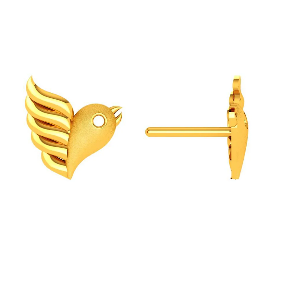 14KT (585) Yellow Gold Earring For Woman - Image 3