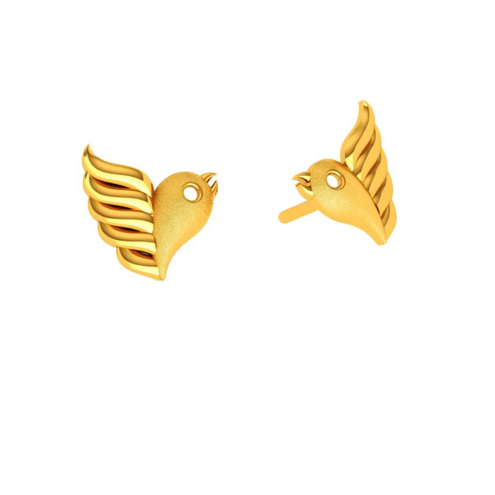 14KT (585) Yellow Gold Earring For Woman - Image 4