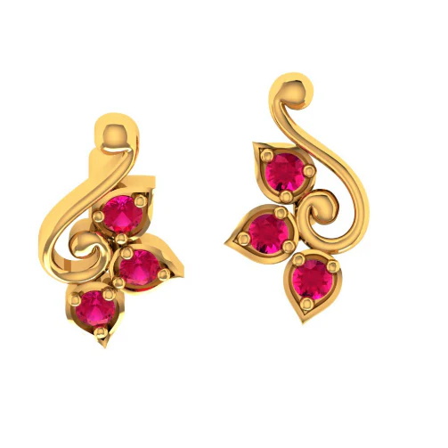14KT (585) Yellow Gold Earring For Women - Image 5