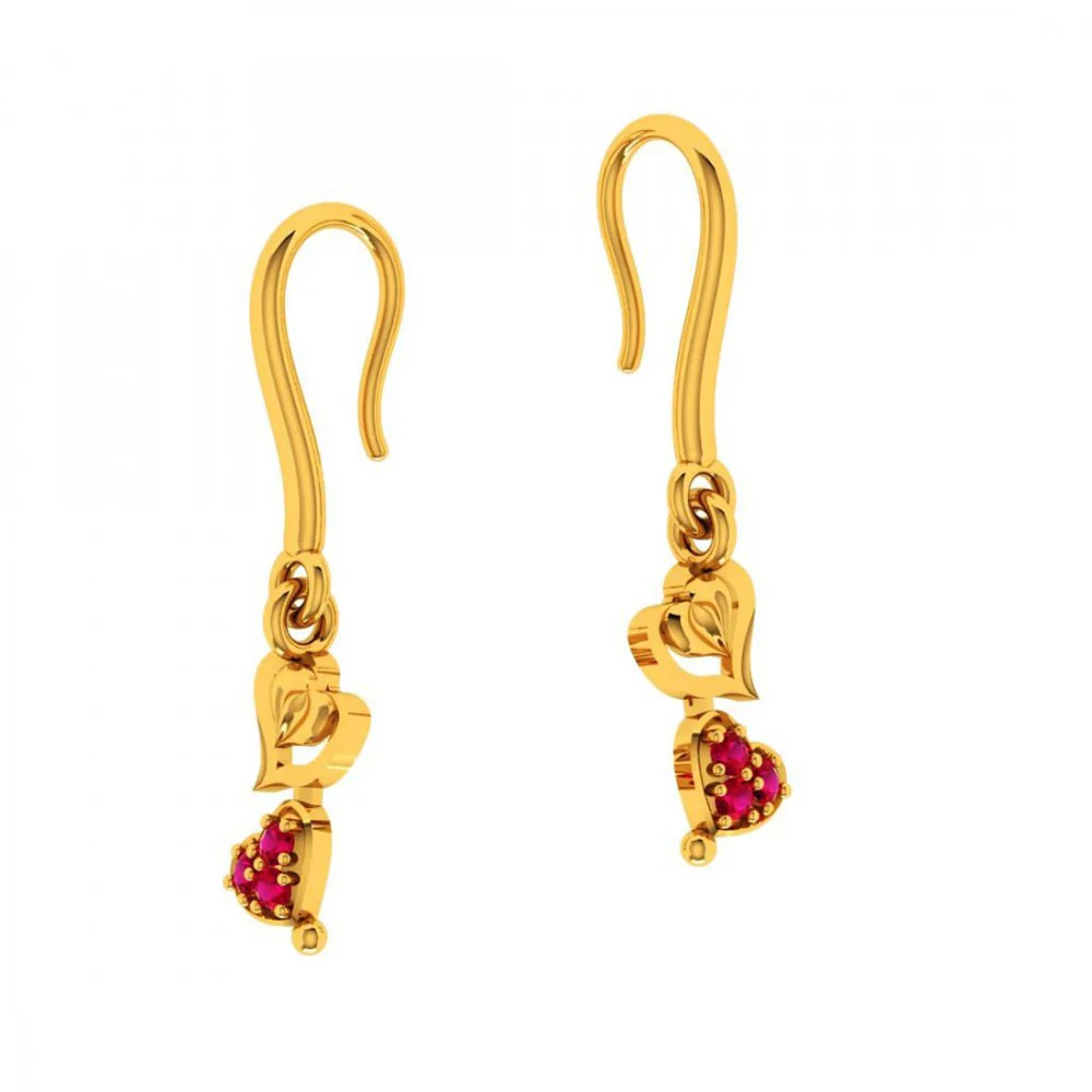 14KT (585) Yellow Gold Earring For Women - Image 4