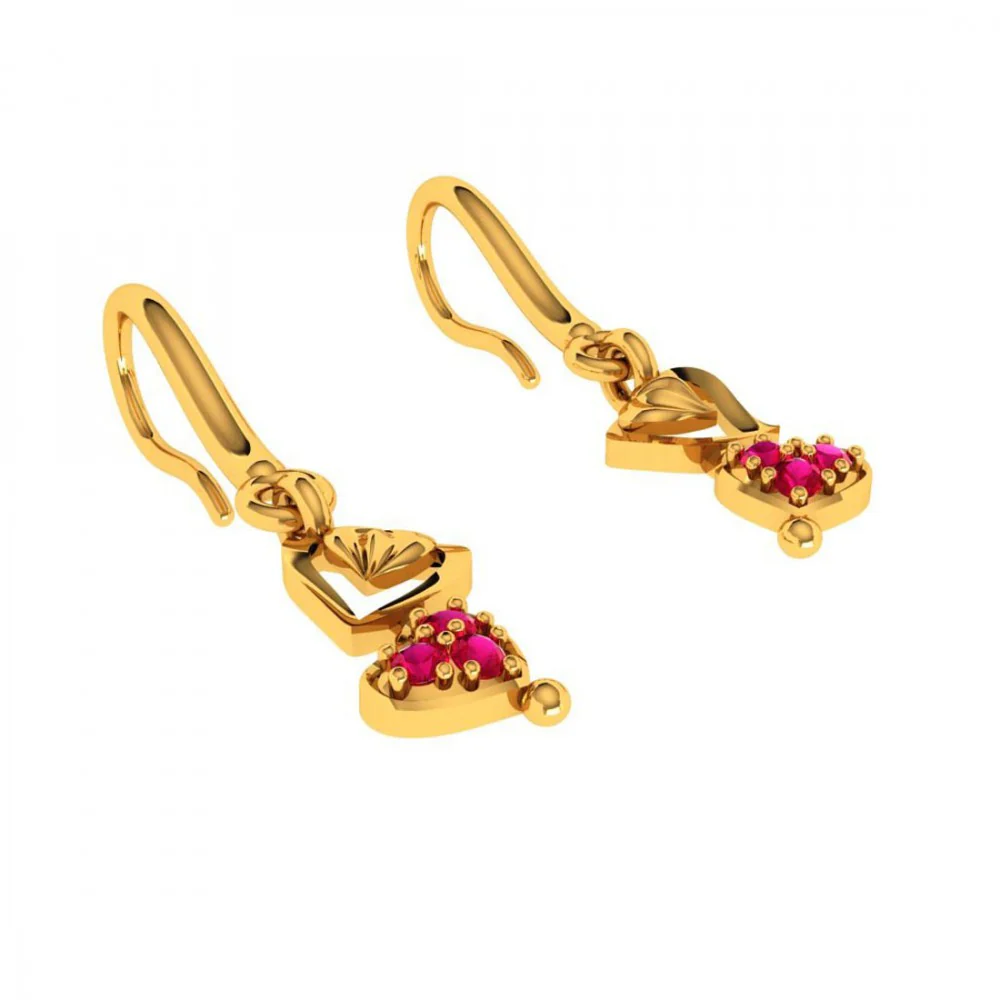 14KT (585) Yellow Gold Earring For Women - Image 5