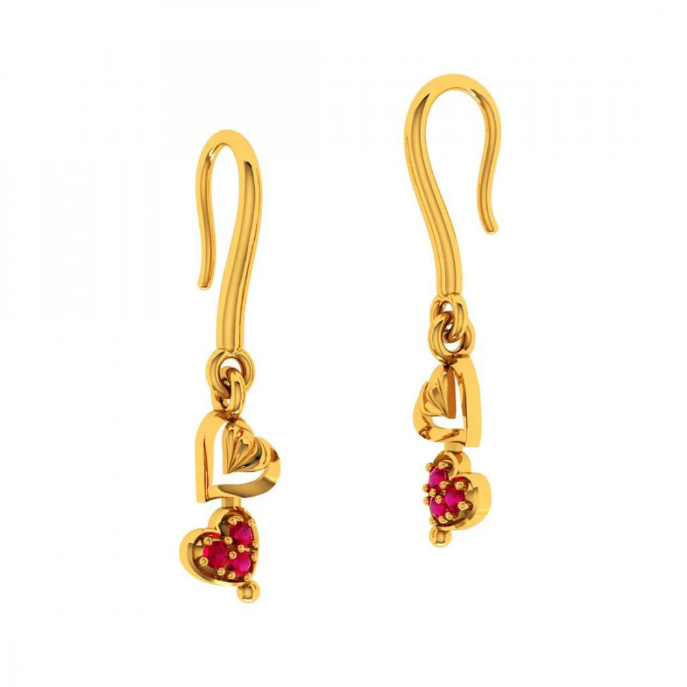 14KT (585) Yellow Gold Earring For Women - Image 6