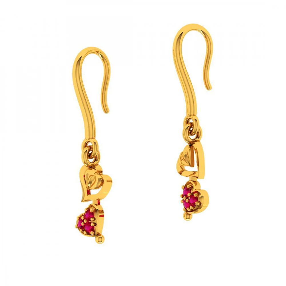 14KT (585) Yellow Gold Earring For Women - Image 7
