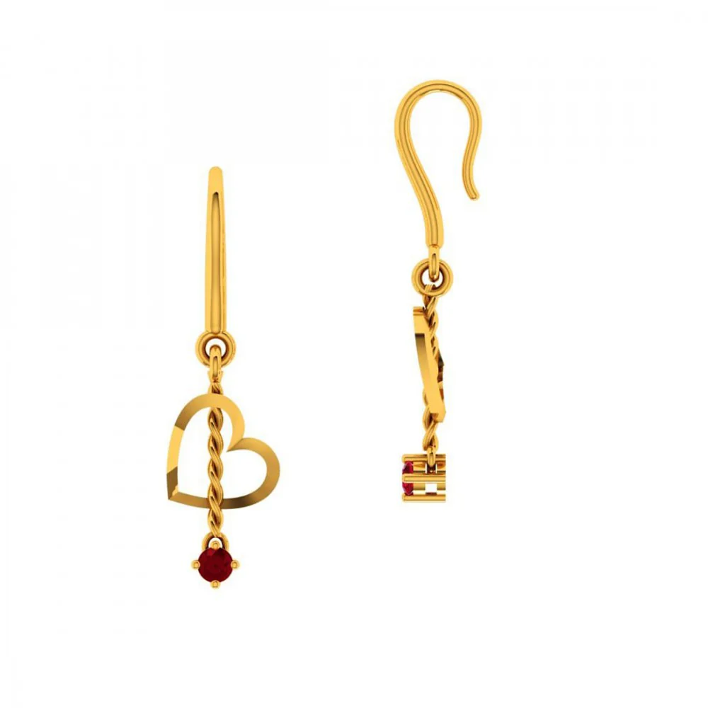 14KT (585) Yellow Gold Earring For Women - Image 3
