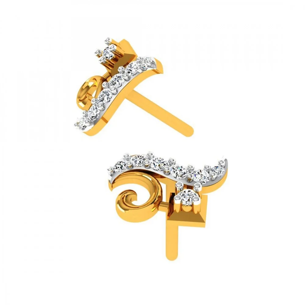 14KT (585) Yellow Gold Earring For Women - Image 6