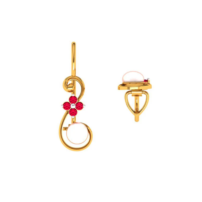 14KT (585) Yellow Gold Earring For Women - Image 2