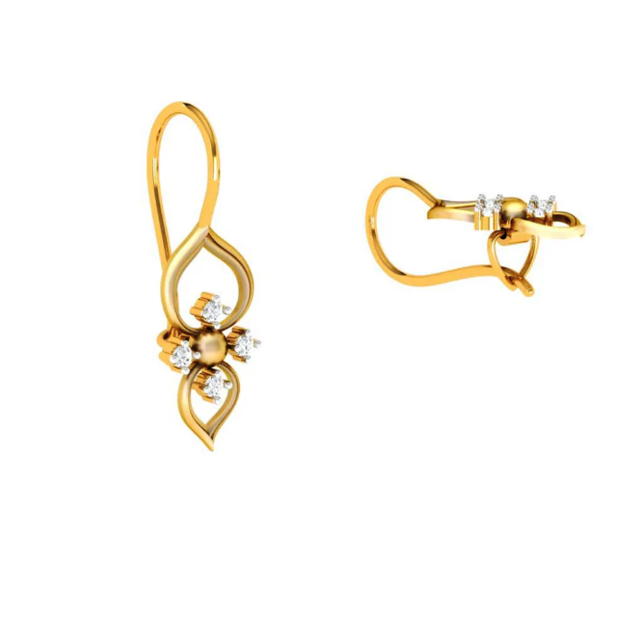 14KT (585) Yellow Gold Earring For Women - Image 5