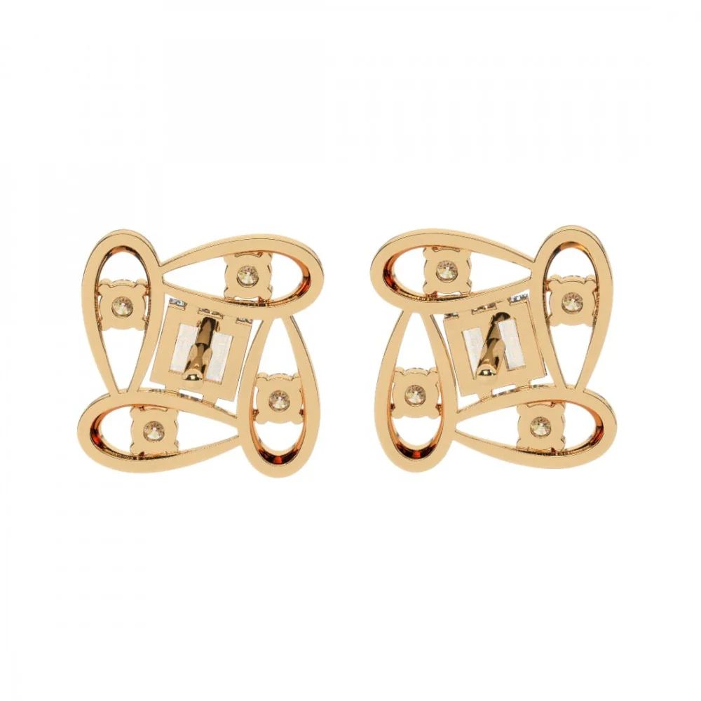 14KT (585) Yellow Gold Earring For Women - Image 4