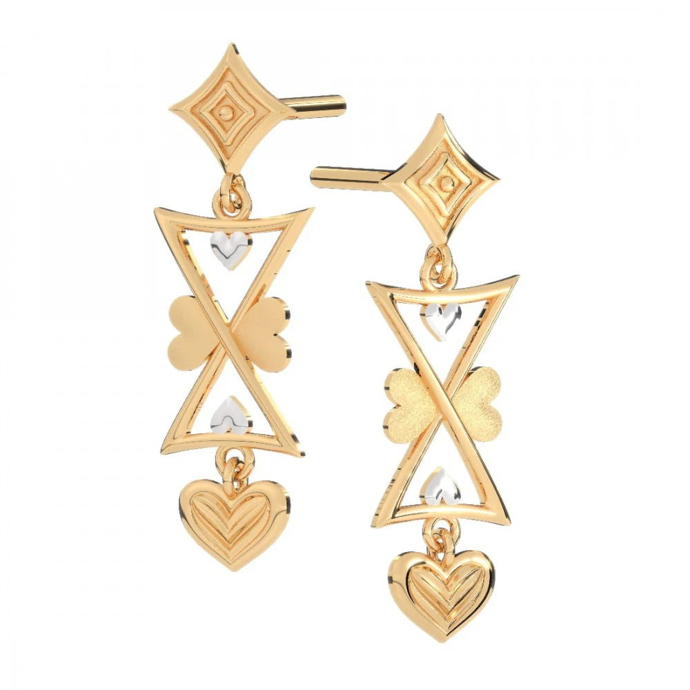 14KT (585) Yellow Gold Earring For Women - Image 10