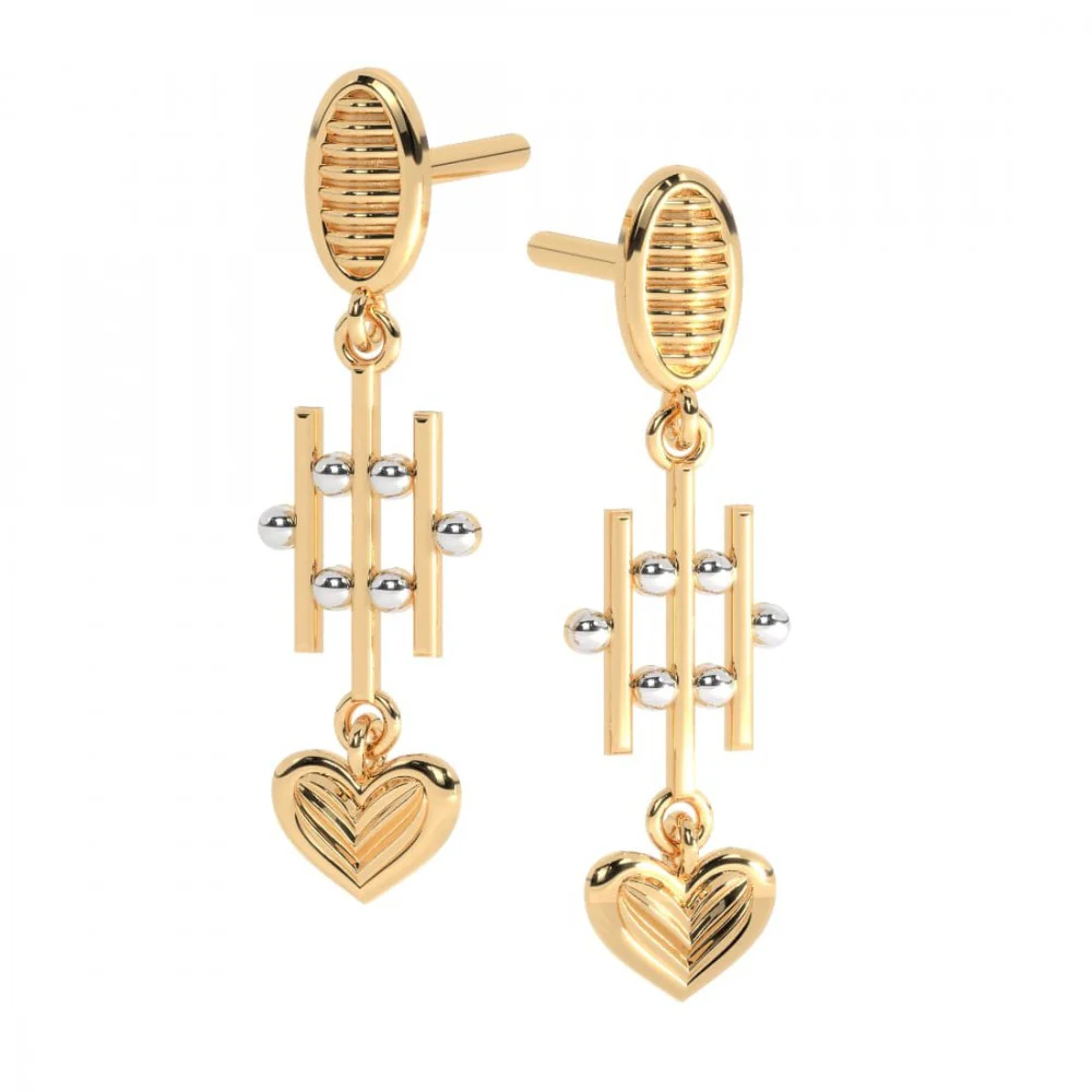 14KT (585) Yellow Gold Earring For Women - Image 10