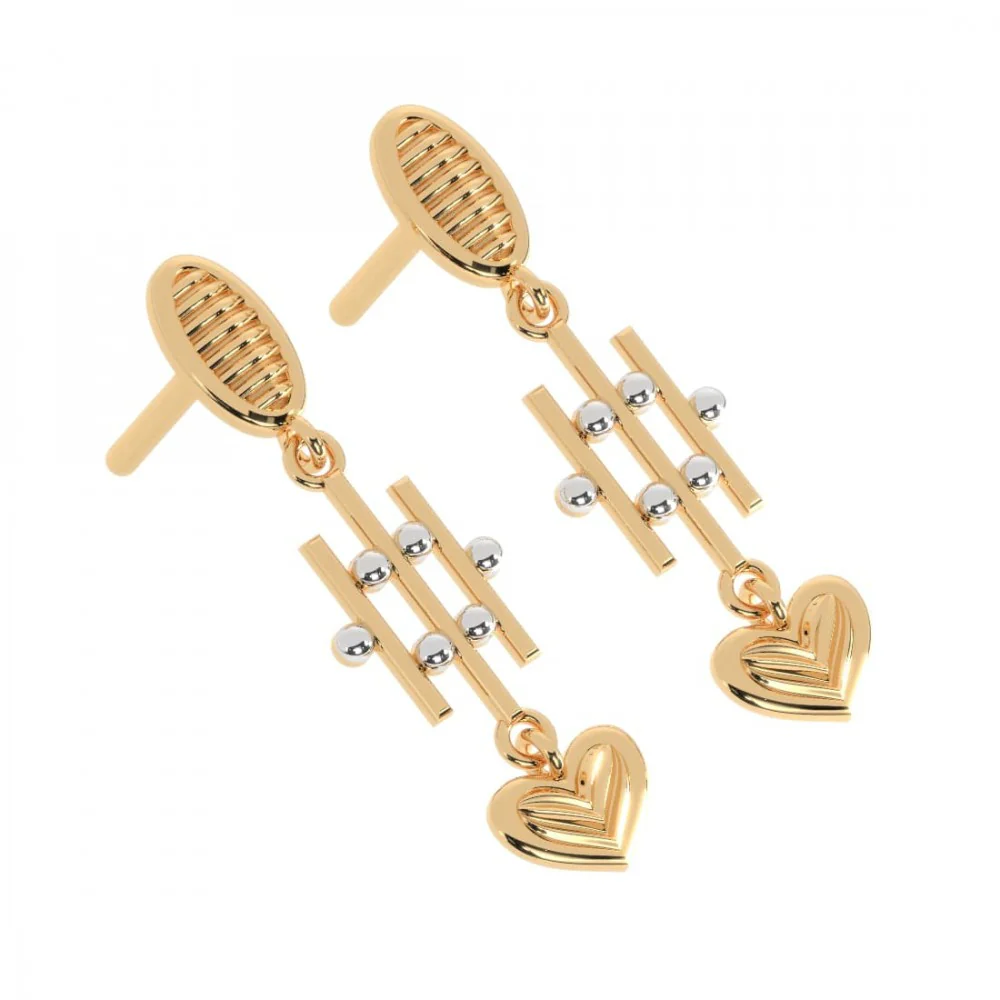 14KT (585) Yellow Gold Earring For Women - Image 8