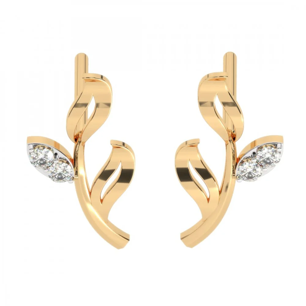 14KT (585) Yellow Gold Earring For Women - Image 5