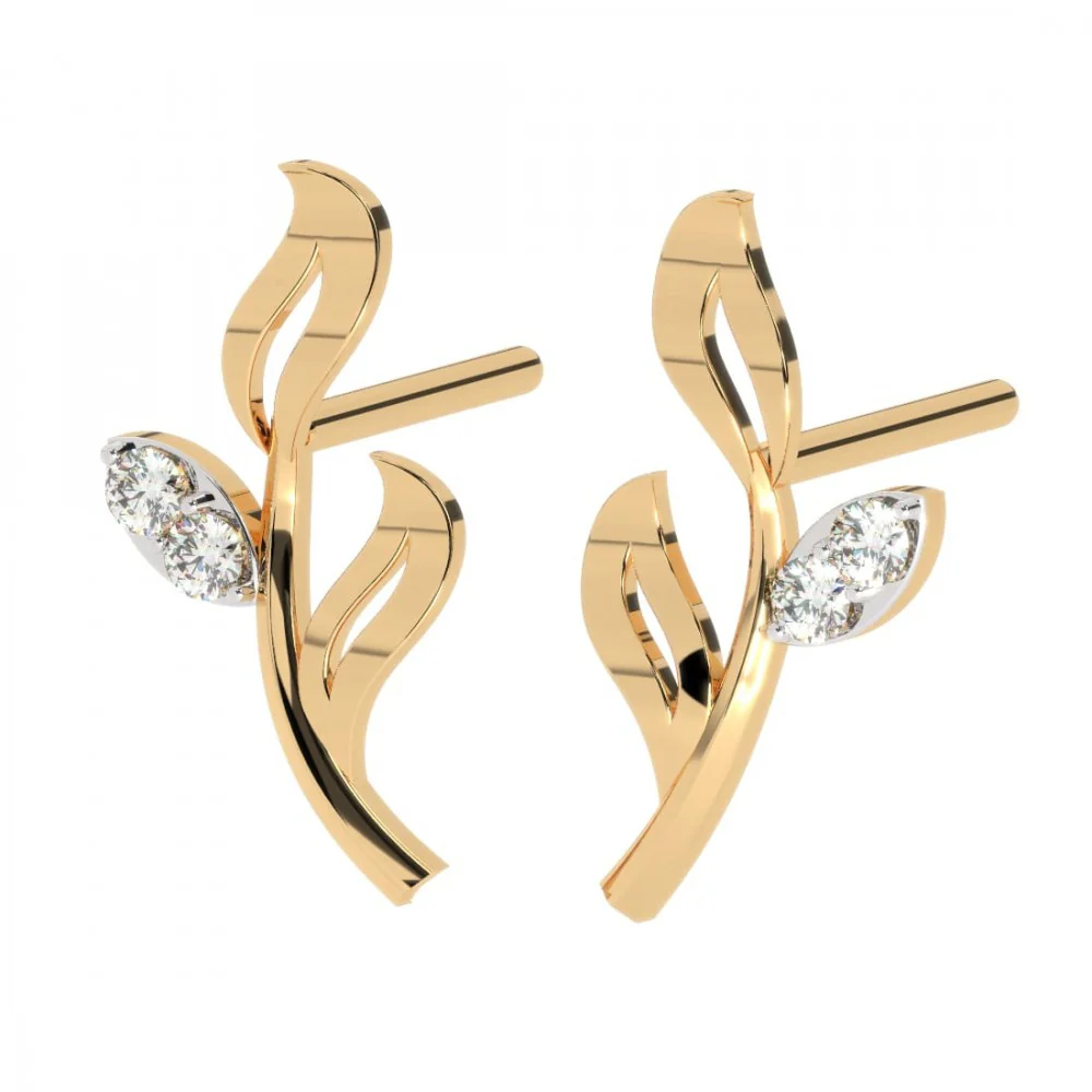 14KT (585) Yellow Gold Earring For Women - Image 6