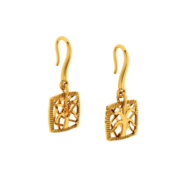 14KT (585) Yellow Gold Earring For Women - Image 5